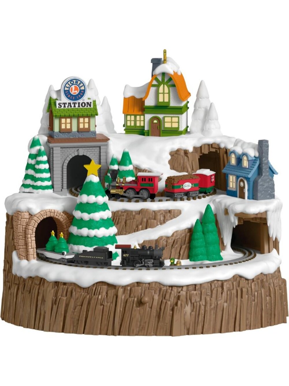 Christmas Mountain Lionel Trains Keepsake Ornament - Holiday Decor Gift Idea